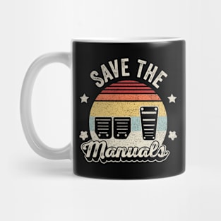 Save The Manuals Save the Manuals, Gift for Car Guy, Car Lover, Car Enthusiast Gift for Husband, Classic Cars, Race Car Mug